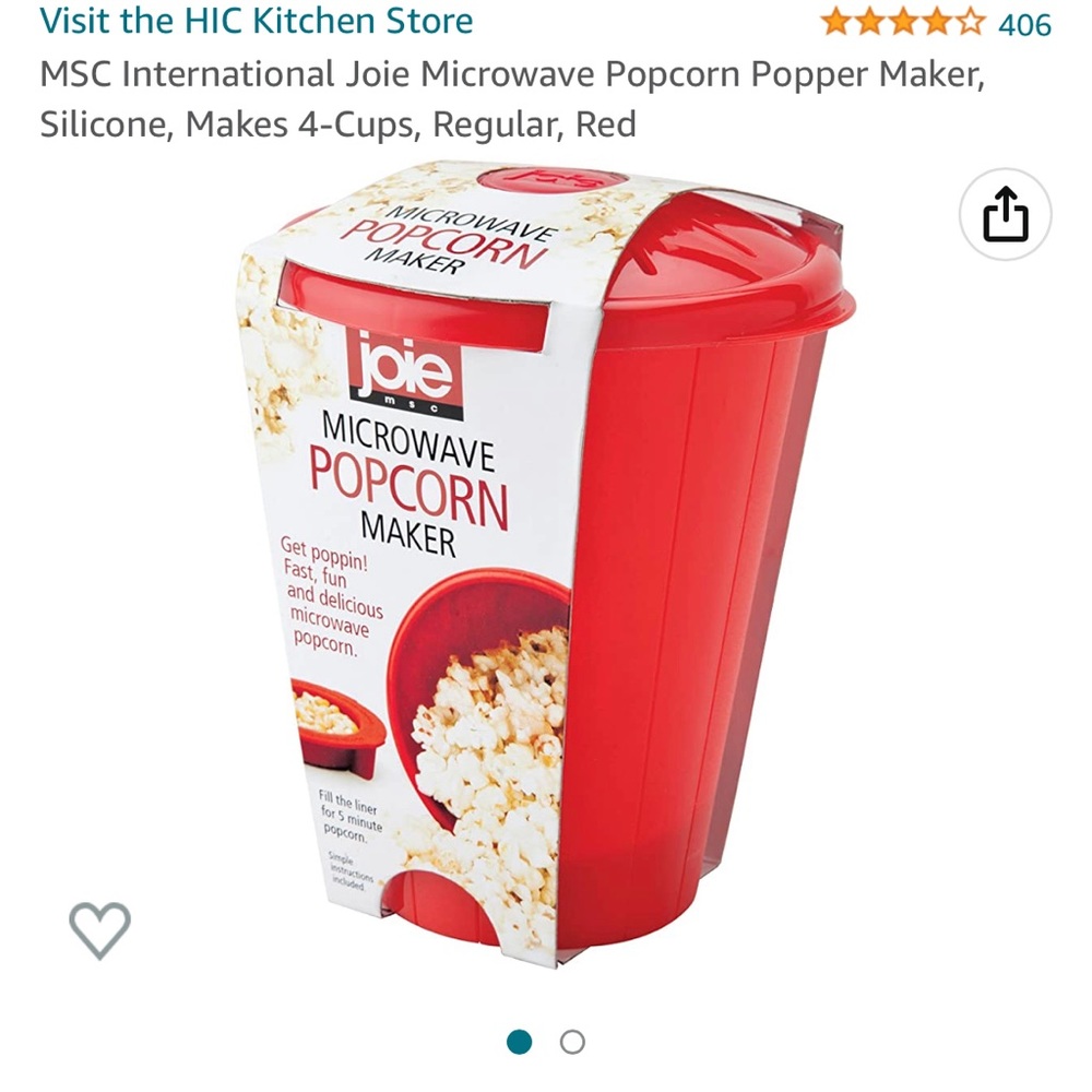 Joie microwave popcorn maker red container store